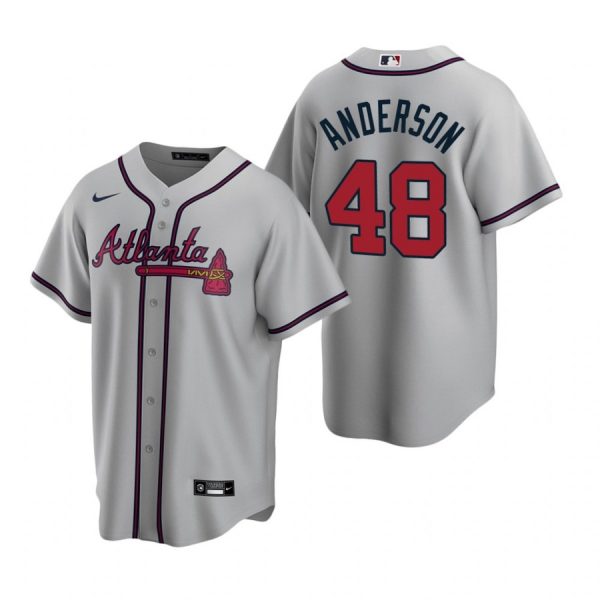 Personalized Men’s Ian Anderson Atlanta Braves Cool Base Jersey Gray