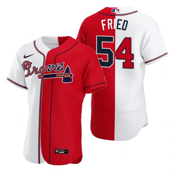 Personalized Men’s #54 Max Fried Atlanta Braves Flex Base Jersey Red