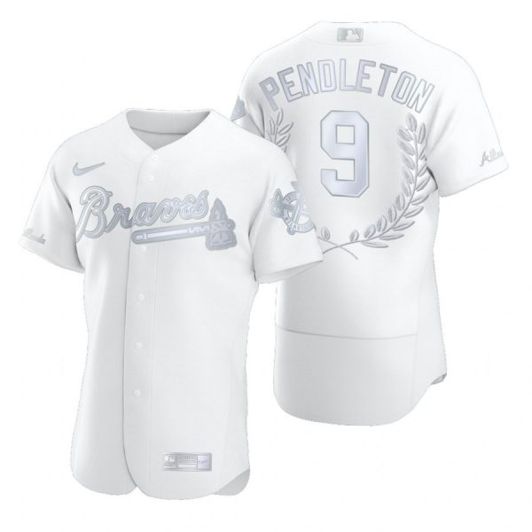 Personalized Men’s Terry Pendleton Atlanta Braves Flex Base Jersey White Award