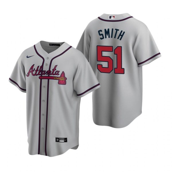 Personalized Men’s Will Smith Atlanta Braves Cool Base Jersey Gray