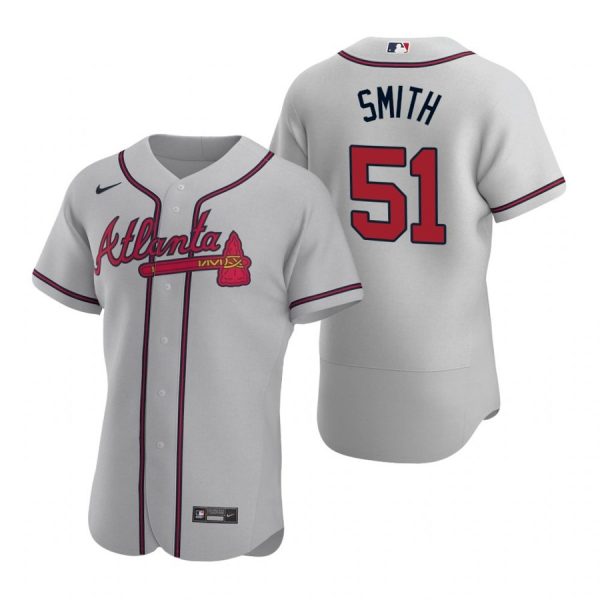 Personalized Men’s Will Smith Atlanta Braves Flex Base Jersey Gray