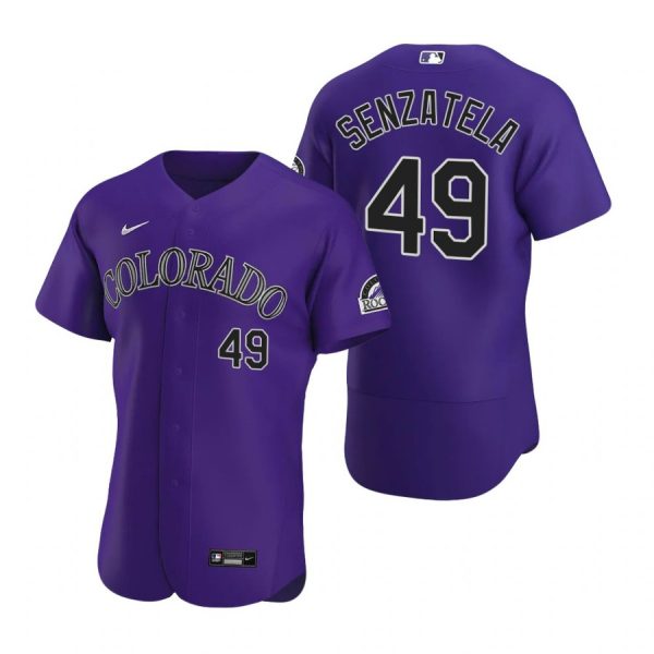 Personalized Men’s Antonio Senzatela Colorado Rockies Flex Base Jersey Purple