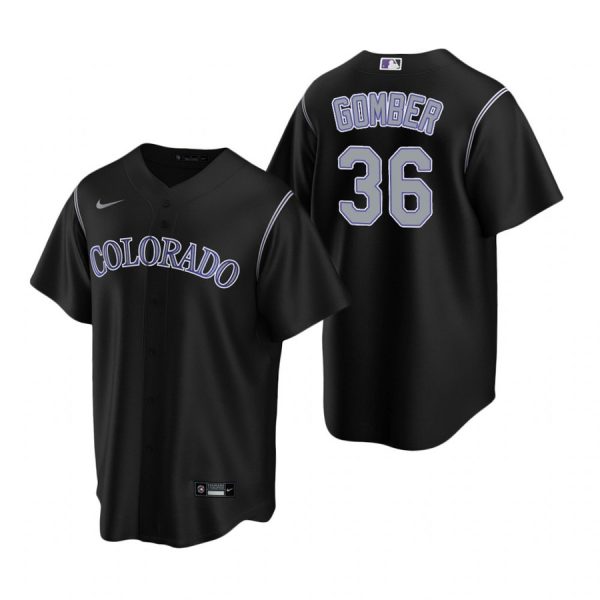 Personalized Men’s Austin Gomber Colorado Rockies Cool Base Jersey Black