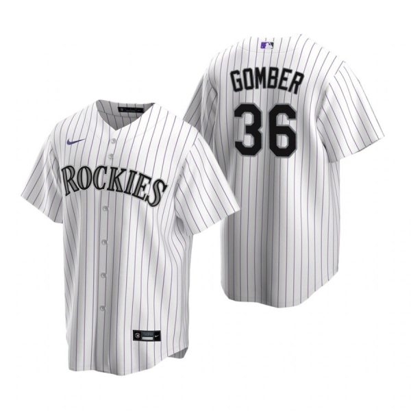 Personalized Men’s Austin Gomber Colorado Rockies Cool Base Jersey White