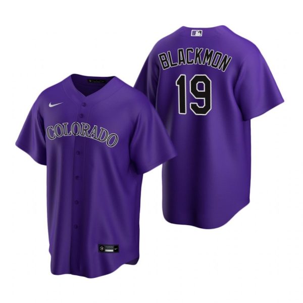 Personalized Men’s Charlie Blackmon Colorado Rockies Cool Base Jersey Purple