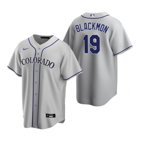 Personalized Men’s Charlie Blackmon Colorado Rockies Cool Base Jersey Gray