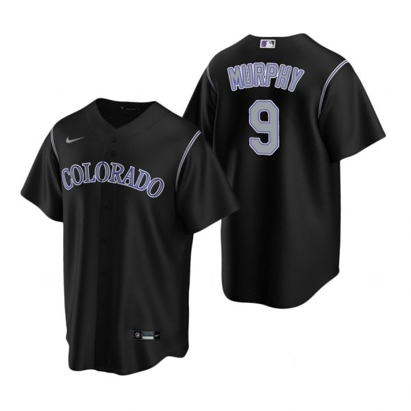 Personalized Men’s Daniel Murphy Colorado Rockies Cool Base Jersey Black