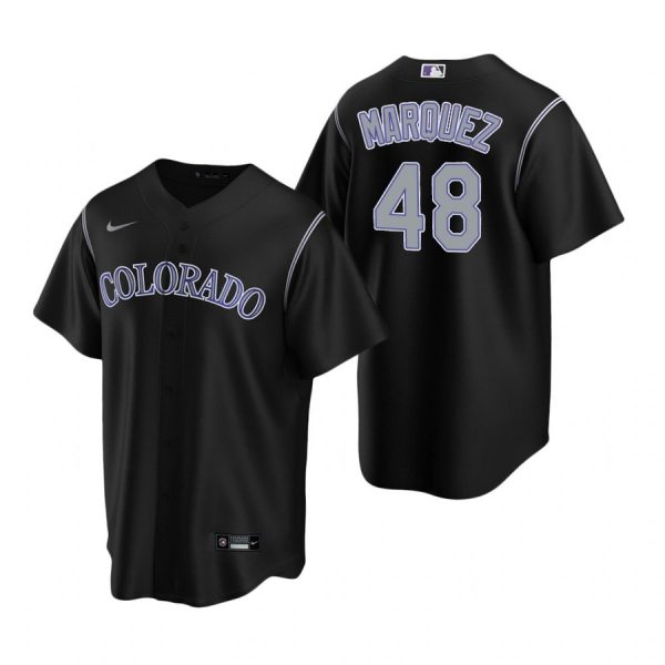 Personalized Men’s German Marquez Colorado Rockies Cool Base Jersey Black