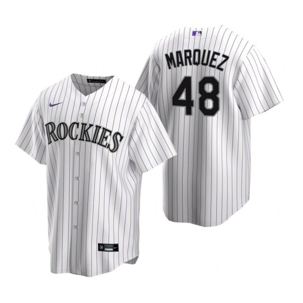 Personalized Men’s German Marquez Colorado Rockies Cool Base Jersey White