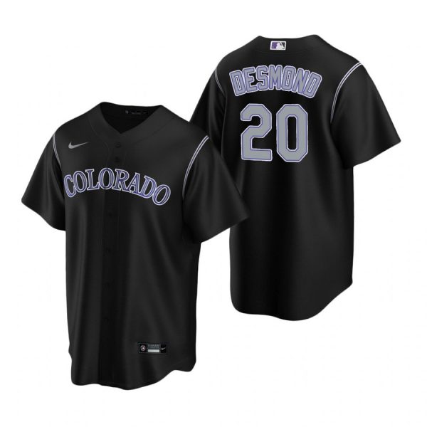 Personalized Men’s Ian Desmond Colorado Rockies Cool Base Jersey Black