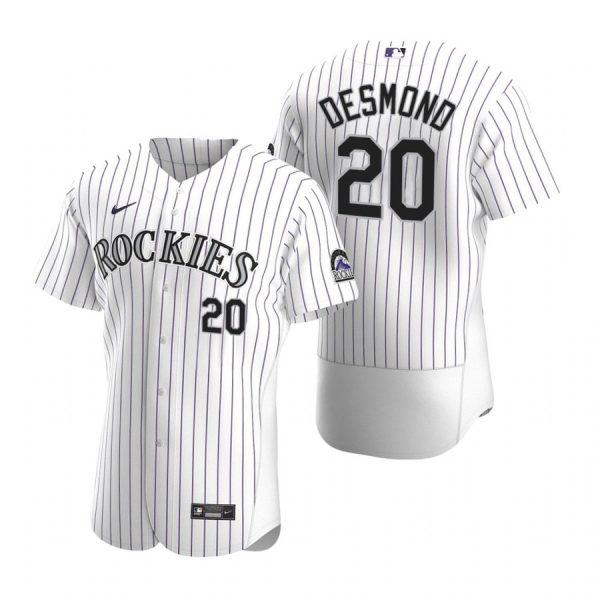 Personalized Men’s Ian Desmond Colorado Rockies Flex Base Jersey White