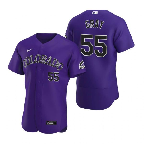 Personalized Men’s Jon Gray Colorado Rockies Flex Base Jersey Purple