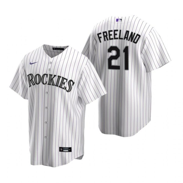 Personalized Men’s Kyle Freeland Colorado Rockies Cool Base Jersey White