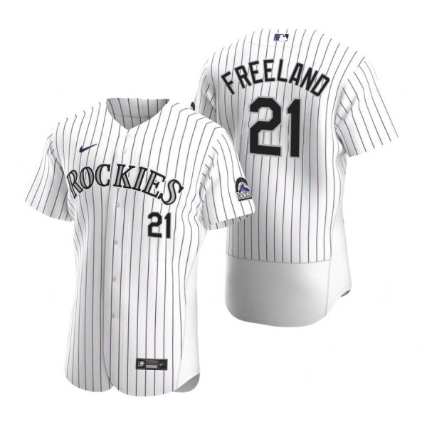 Personalized Men’s Kyle Freeland Colorado Rockies Flex Base Jersey White