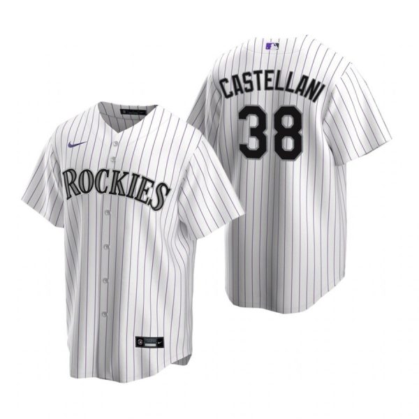 Personalized Men’s Ryan Castellani Colorado Rockies Cool Base Jersey White