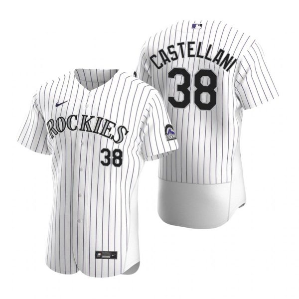 Personalized Men’s Ryan Castellani Colorado Rockies Flex Base Jersey White