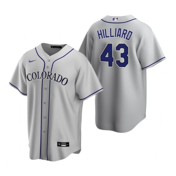 Personalized Men’s Sam Hilliard Colorado Rockies Cool Base Jersey Gray