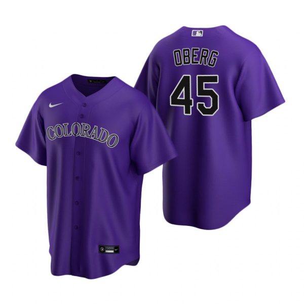 Personalized Men’s Scott Oberg Colorado Rockies Cool Base Jersey Purple