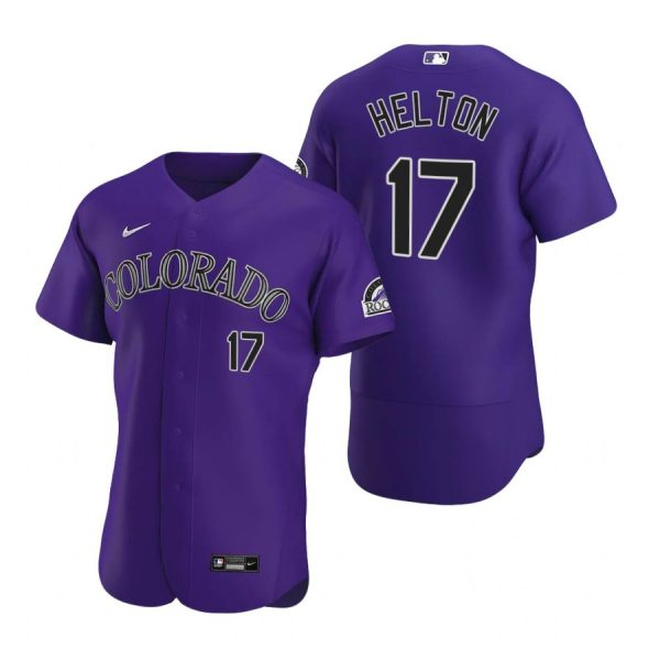 Personalized Men’s Todd Helton Colorado Rockies Flex Base Jersey Purple