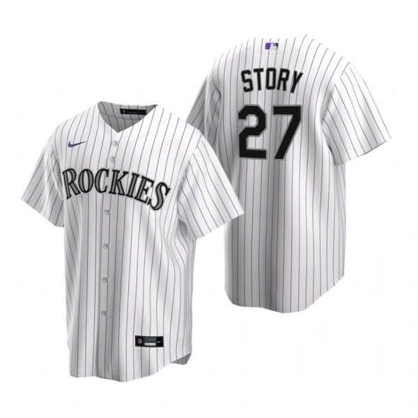 Personalized Men’s Trevor Story Colorado Rockies Cool Base Jersey White