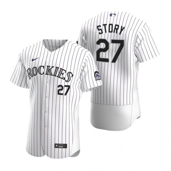 Personalized Men’s Trevor Story Colorado Rockies Flex Base Jersey White