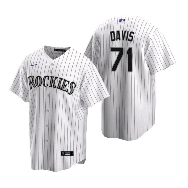 Personalized Men’s Wade Davis Colorado Rockies Cool Base Jersey White