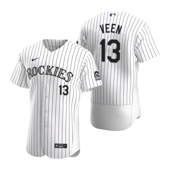 Personalized Men’s Zac Veen Colorado Rockies Flex Base Jersey White