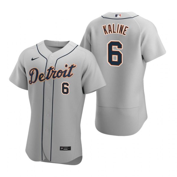 Personalized Men’s Al Kaline Detroit Tigers Flex Base Jersey Gray