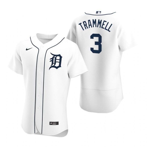 Personalized Men’s Alan Trammell Detroit Tigers Flex Base Jersey White