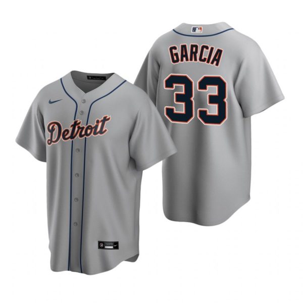 Personalized Men’s Bryan Garcia Detroit Tigers Cool Base Jersey Gray