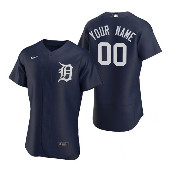 Personalized Men’s Detroit Tigers Flex Base Jersey White