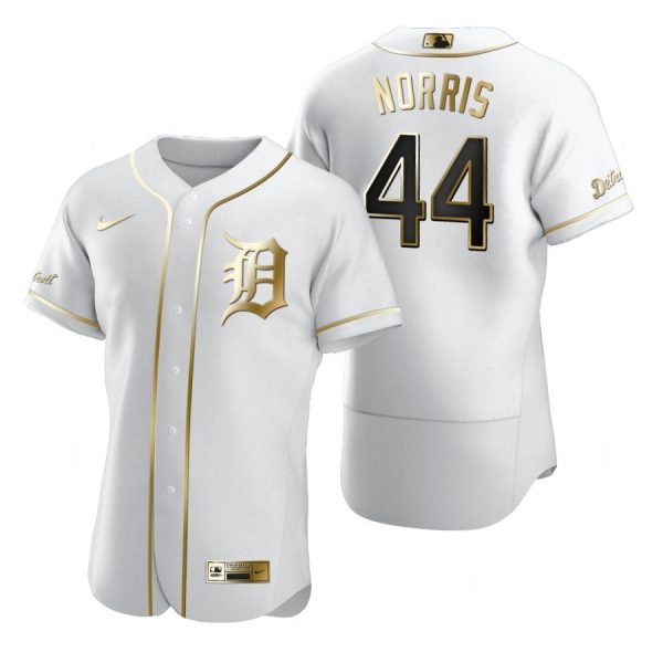 Personalized Men’s Daniel Norris Detroit Tigers Flex Base Jersey White Golden