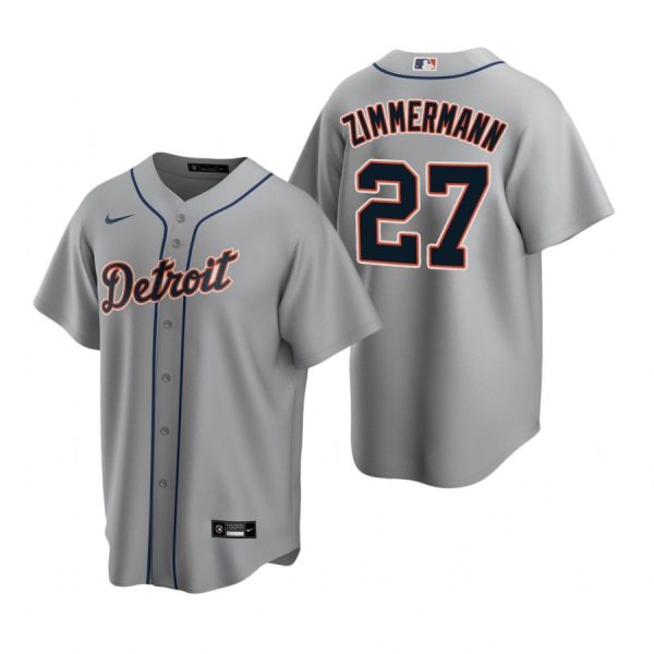 Personalized Men’s Jordan Zimmermann Detroit Tigers Cool Base Jersey Gray