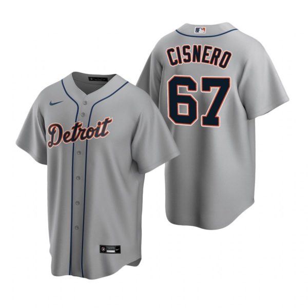 Personalized Men’s Jose Cisnero Detroit Tigers Cool Base Jersey Gray