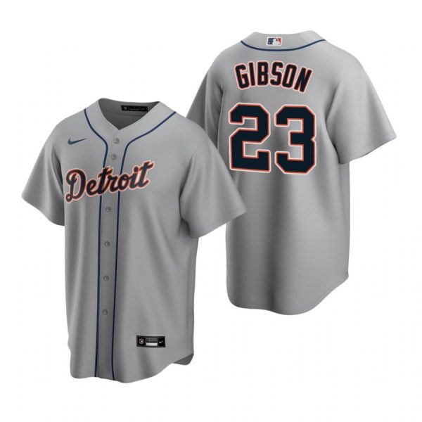 Personalized Men’s Kirk Gibson Detroit Tigers Cool Base Jersey Gray