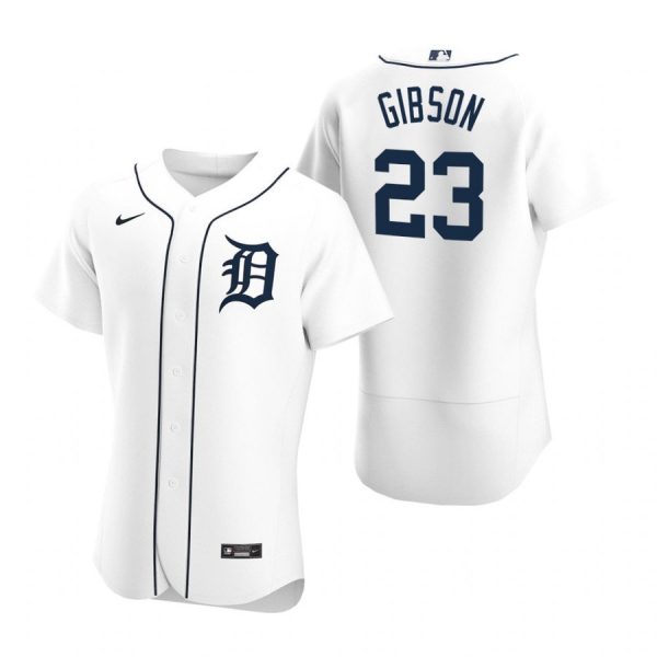 Personalized Men’s Kirk Gibson Detroit Tigers Flex Base Jersey White