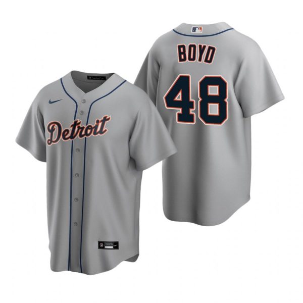 Personalized Men’s Matthew Boyd Detroit Tigers Cool Base Jersey Gray