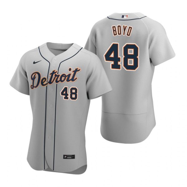 Personalized Men’s Matthew Boyd Detroit Tigers Flex Base Jersey Gray