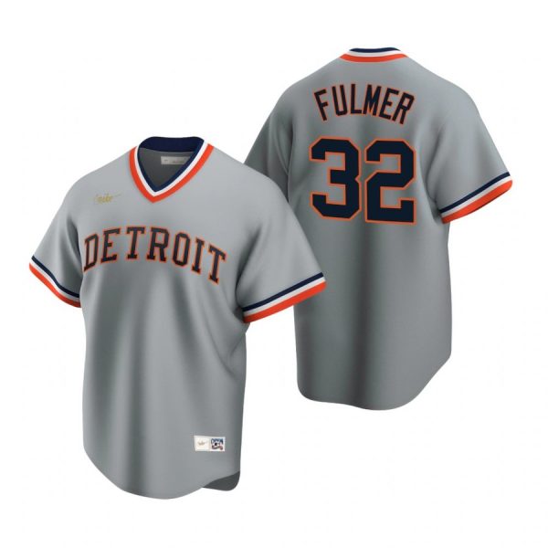 Personalized Men’s Michael Fulmer Detroit Tigers Cool Base Jersey Gray Cooperstown