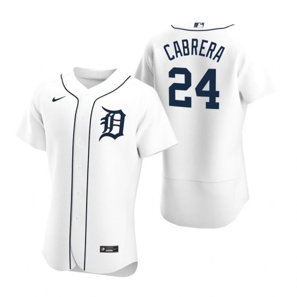 Personalized Men’s Miguel Cabrera Detroit Tigers Flex Base Jersey White