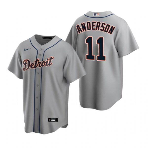Personalized Men’s Sparky Anderson Detroit Tigers Cool Base Jersey Gray