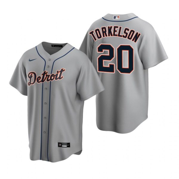 Personalized Men’s Spencer Torkelson Detroit Tigers Cool Base Jersey Gray