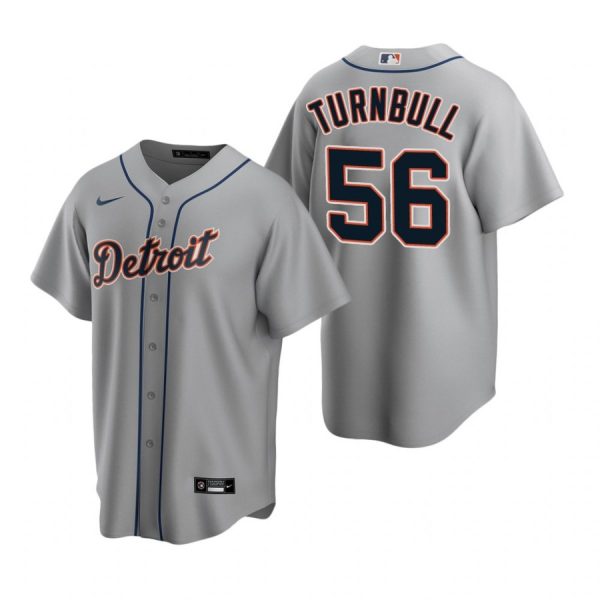 Personalized Men’s Spencer Turnbull Detroit Tigers Cool Base Jersey Gray
