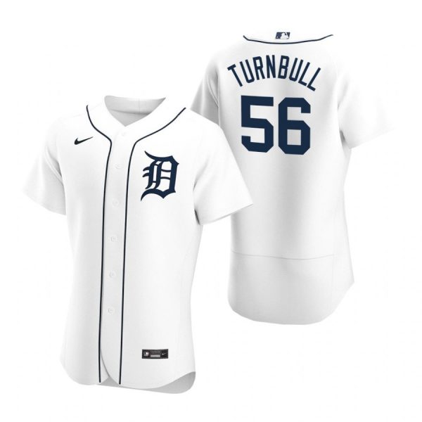Personalized Men’s Spencer Turnbull Detroit Tigers Flex Base Jersey White