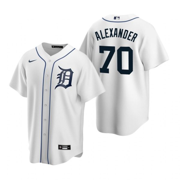 Personalized Men’s Tyler Alexander Detroit Tigers Cool Base Jersey White