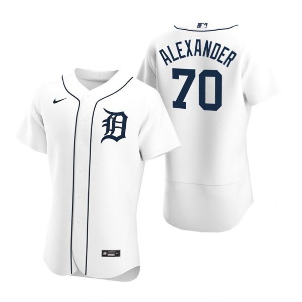 Personalized Men’s Tyler Alexander Detroit Tigers Flex Base Jersey White