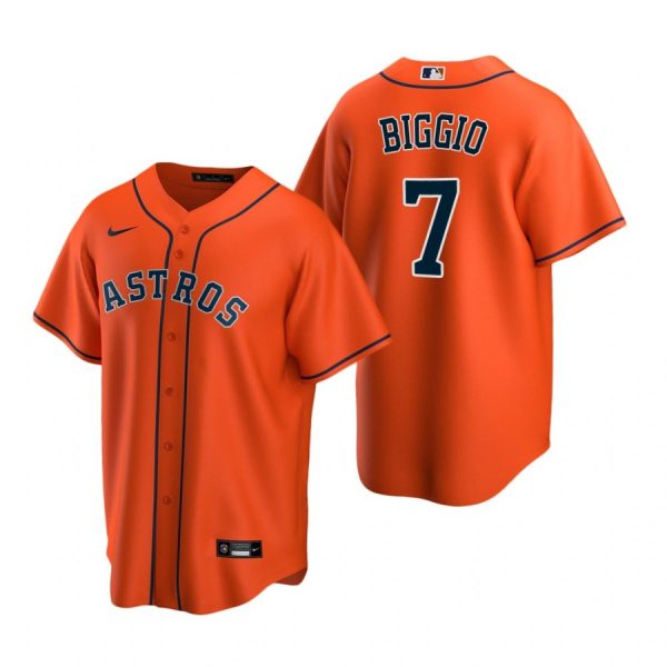 Personalized Men’s Craig Biggio Houston Astros Cool Base Jersey Orange