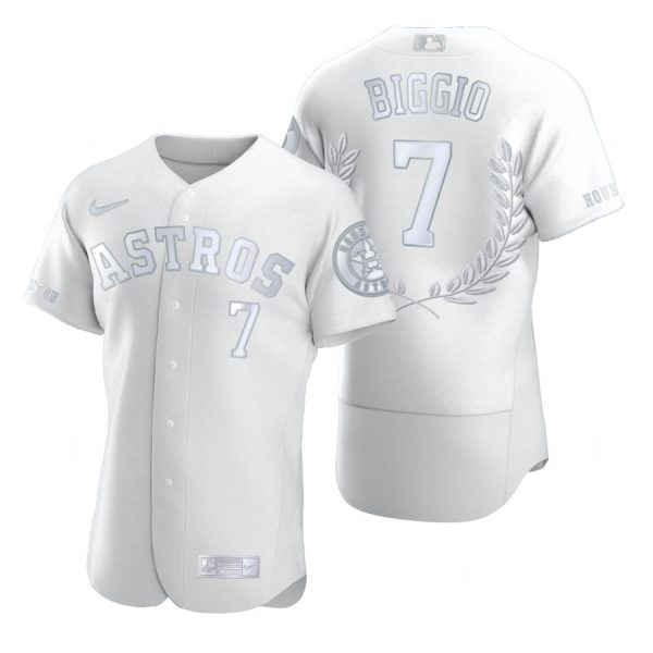 Personalized Men’s Craig Biggio Houston Astros Flex Base Jersey White Award