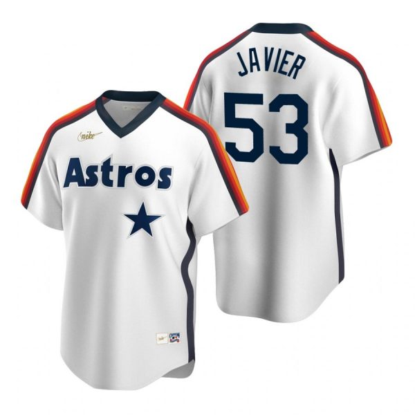 Personalized Men’s Cristian Javier Houston Astros Cool Base Jersey White Cooperstown