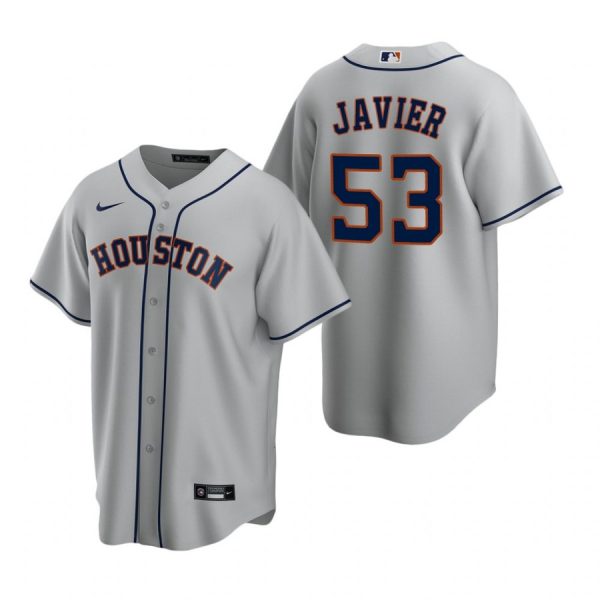 Personalized Men’s Cristian Javier Houston Astros Cool Base Jersey Gray